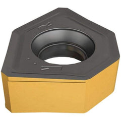 Iscar - ONHU0505 Grade IC808 Carbide Milling Insert - TiAlN/AlTiN/TiN Finish, 0.2205" Thick, 13mm Inscribed Circle - Americas Industrial Supply