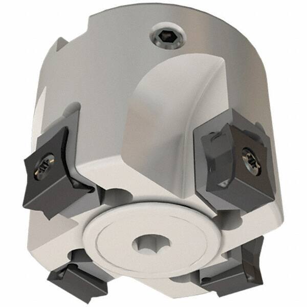 Iscar - 10 Inserts, 100mm Cut Diam, 32mm Arbor Diam, 5mm Max Depth of Cut, Indexable Square-Shoulder Face Mill - 0/90° Lead Angle, 55mm High, LN.. 11.. Insert Compatibility, Through Coolant, Series Heli2000 - Americas Industrial Supply