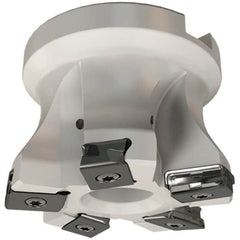 Iscar - 5 Inserts, 66mm Cut Diam, 27mm Arbor Diam, 3mm Max Depth of Cut, Indexable Square-Shoulder Face Mill - 0/90° Lead Angle, 50mm High, HTP LNHT 1006 Insert Compatibility, Through Coolant, Series TangPlunge - Americas Industrial Supply
