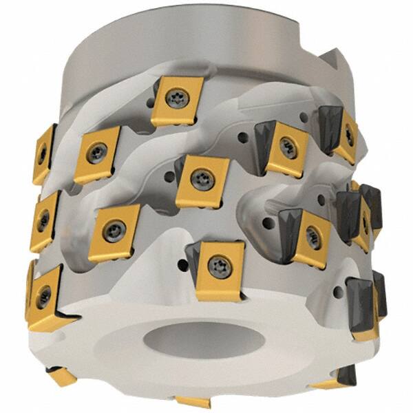 Iscar - 30 Inserts, 100mm Cut Diam, 40mm Arbor Diam, 59mm Max Depth of Cut, Indexable Square-Shoulder Face Mill - 0/90° Lead Angle, 86mm High, T490 LN.. 1306 Insert Compatibility, Through Coolant, Series Helitang - Americas Industrial Supply