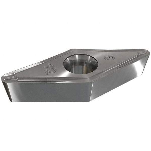 Iscar - VCMT333 SM Grade IC907 Carbide Turning Insert - TiAlN Finish, 35° Diamond, 3/8" Inscr Circle, 3/16" Thick, 3/64" Corner Radius - Americas Industrial Supply