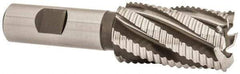 Hertel - 1-1/8" Diam, Coarse Pitch, 2" LOC, 6 Flute Cobalt Roughing Square End Mill - Uncoated, 4-1/4" OAL, 3/4" Shank Diam, Single End, 30° Helix - Americas Industrial Supply