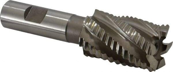Hertel - 1-1/4" Diam, Coarse Pitch, 2" LOC, 6 Flute Cobalt Roughing Square End Mill - Uncoated, 4-1/2" OAL, 3/4" Shank Diam, Single End, 30° Helix - Americas Industrial Supply
