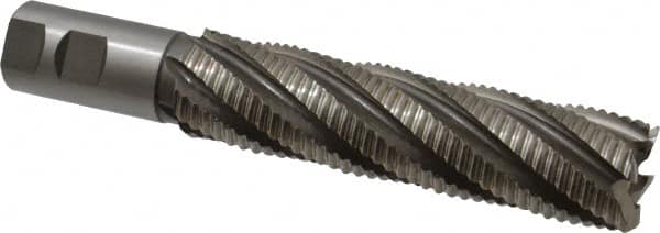 Hertel - 1-1/2" Diam, Coarse Pitch, 6" LOC, 6 Flute Cobalt Roughing Square End Mill - Uncoated, 8-1/2" OAL, 1-1/4" Shank Diam, Single End, 30° Helix - Americas Industrial Supply