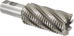 Hertel - 2" Diam, Coarse Pitch, 4" LOC, 8 Flute Cobalt Roughing Square End Mill - Uncoated, 6-1/2" OAL, 1-1/4" Shank Diam, Single End, 30° Helix - Americas Industrial Supply
