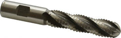 Hertel - 3/4" Diam, Coarse Pitch, 3" LOC, 4 Flute Cobalt Roughing Ball End Mill - Uncoated, 5-1/4" OAL, 3/4" Shank Diam, Single End, Centercutting, 30° Helix - Americas Industrial Supply