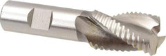 Hertel - 1" Diam, Coarse Pitch, 1-1/2" LOC, 3 Flute Cobalt Roughing Square End Mill - Uncoated, 3-3/4" OAL, 3/4" Shank Diam, Single End, Centercutting, 37° Helix - Americas Industrial Supply