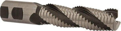 Hertel - 1-1/4" Diam, Coarse Pitch, 4" LOC, 3 Flute Cobalt Roughing Square End Mill - Uncoated, 6-1/2" OAL, 1-1/4" Shank Diam, Single End, Centercutting, 37° Helix - Americas Industrial Supply