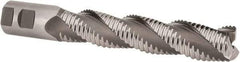 Hertel - 1-1/4" Diam, Coarse Pitch, 6" LOC, 3 Flute Cobalt Roughing Square End Mill - Uncoated, 8-1/2" OAL, 1-1/4" Shank Diam, Single End, Centercutting, 37° Helix - Americas Industrial Supply