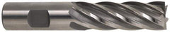 Hertel - 1", 4" LOC, 1" Shank Diam, 6-1/2" OAL, 6 Flute, Cobalt Square End Mill - Single End, Uncoated, Spiral Flute, 30° Helix, Centercutting, Right Hand Cut, Right Hand Flute - Americas Industrial Supply