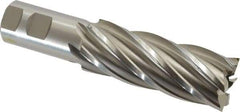 Hertel - 1-1/2", 4" LOC, 1-1/4" Shank Diam, 6-1/2" OAL, 6 Flute, Cobalt Square End Mill - Single End, Uncoated, Spiral Flute, 30° Helix, Right Hand Cut, Right Hand Flute - Americas Industrial Supply
