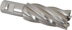 Hertel - 1-3/4", 4" LOC, 1-1/4" Shank Diam, 6-1/2" OAL, 6 Flute, Cobalt Square End Mill - Single End, Uncoated, Spiral Flute, 30° Helix, Right Hand Cut, Right Hand Flute - Americas Industrial Supply