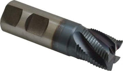 Hertel - 1" Diam, Fine Pitch, 1" LOC, 5 Flute Cobalt Roughing Square End Mill - TiCN Finish, 3-1/2" OAL, 1" Shank Diam, Single End, Centercutting, 30° Helix - Americas Industrial Supply