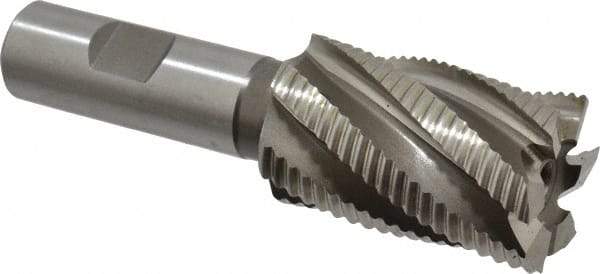 Hertel - 1-1/4" Diam, Fine Pitch, 2" LOC, 6 Flute Cobalt Roughing Square End Mill - Uncoated, 4-1/4" OAL, 3/4" Shank Diam, Single End, 30° Helix - Americas Industrial Supply