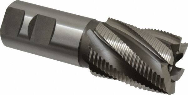 Hertel - 1-1/2" Diam, Fine Pitch, 2" LOC, 6 Flute Cobalt Roughing Square End Mill - Uncoated, 4-1/2" OAL, 1-1/4" Shank Diam, Single End, 30° Helix - Americas Industrial Supply