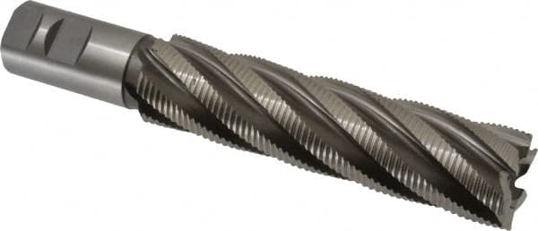 Hertel - 1-1/2" Diam, Fine Pitch, 6" LOC, 6 Flute Cobalt Roughing Square End Mill - Uncoated, 8-1/2" OAL, 1-1/4" Shank Diam, Single End, 30° Helix - Americas Industrial Supply
