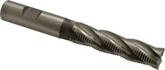 Hertel - 16mm Diam, Fine Pitch, 63mm LOC, 4 Flute Cobalt Roughing Square End Mill - Uncoated, 123mm OAL, 16mm Shank Diam, Single End, Centercutting, 30° Helix - Americas Industrial Supply