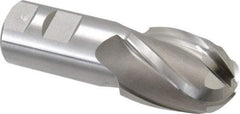 Hertel - 1-1/2" Diam, 2" LOC, 4 Flute High Speed Steel Ball End Mill - Uncoated, Single End, 4-1/2" OAL, 1-1/4" Shank Diam, Spiral Flute - Americas Industrial Supply
