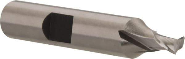 Hertel - 3/16", 3/16" LOC, 3/8" Shank Diam, 2-1/16" OAL, 2 Flute, Cobalt Square End Mill - Single End, Uncoated, Spiral Flute, 30° Helix, Centercutting, Right Hand Cut, Right Hand Flute - Americas Industrial Supply