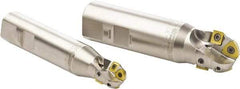 Seco - 19.99mm Cut Diam, 21.01mm Max Depth of Cut, 24.99mm Shank Diam, 4.921" OAL, Indexable Ball Nose End Mill - Straight Shank, R218.19 Toolholder, 218.19 100, SPMX 0703 Insert - Americas Industrial Supply