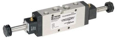 Parker - 1/4" NPT Port, Double Solenoid, 2 Position Valveless Coil, Aluminum Solenoid Valve - Normally Open Through Ports 1 & 2, 232 Max PSI, Buna-N Seal - Americas Industrial Supply