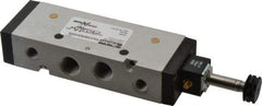 Parker - 3/8" NPT Port, Single Solenoid, 2 Position Valveless Coil, Aluminum Solenoid Valve - Normally Open Through Ports 1 & 2, 232 Max PSI, Buna-N Seal - Americas Industrial Supply