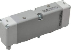 Parker - Double Solenoid 3 Position, Aluminum Solenoid Valve - All Ports Blocked, 145 Max PSI, Buna-N Seal - Americas Industrial Supply