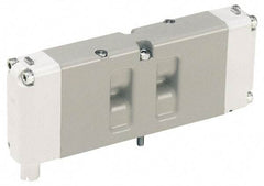 Parker - Single Solenoid 2 Position, Aluminum Solenoid Valve - Normally Open Through Ports 1 & 2, 145 Max PSI, Buna-N Seal - Americas Industrial Supply