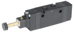 Parker - 3/8" NPT Port, Single Solenoid, 3 Way, Valveless Coil, Aluminum Solenoid Valve - Normally Closed, 145 Max PSI, Buna-N Seal - Americas Industrial Supply