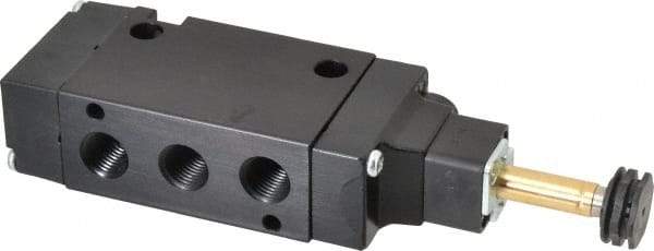 Parker - 1/4" NPT Port, Single Solenoid, 2 Position Valveless Coil, Aluminum Solenoid Valve - Normally Open Through Ports 1 & 2, 145 Max PSI, Buna-N Seal - Americas Industrial Supply