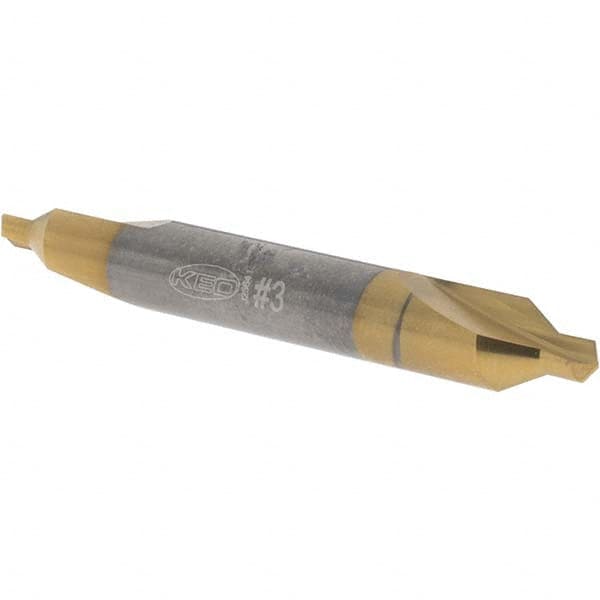 Keo - #3 Plain Cut 60° Incl Angle Solid Carbide Combo Drill & Countersink - Americas Industrial Supply