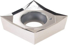Vargus - CCGT430.5 AF Grade V12K Carbide Turning Insert - 80° Diamond, 1/2" Inscr Circle, 3/16" Thick, 0.0079" Corner Radius - Americas Industrial Supply