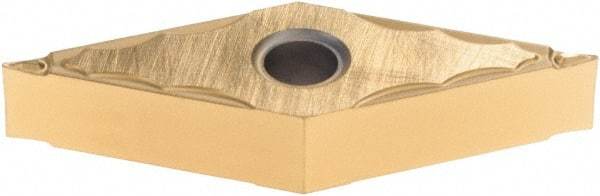 Kyocera - VNMG3305 GP PV90 Grade Cermet Turning Insert - TiN Finish, 35° Diamond, 3/8" Inscr Circle, 3/16" Thick, 0° Relief Angle, 0.008" Corner Radius - Americas Industrial Supply