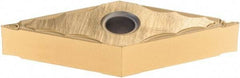 Kyocera - VNMG3305 GP PV90 Grade Cermet Turning Insert - TiN Finish, 35° Diamond, 3/8" Inscr Circle, 3/16" Thick, 0° Relief Angle, 0.008" Corner Radius - Americas Industrial Supply