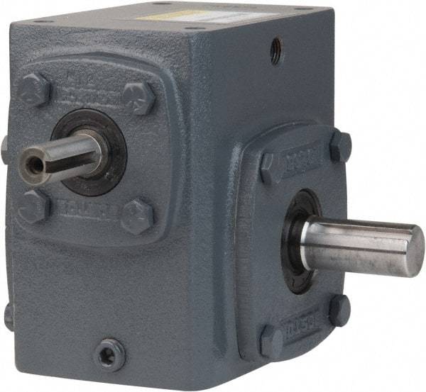 Boston Gear - 1 Centerline Distance, 5:1, 350 RPM Output, 0.69 Input Horsepower, 113 Lbs. Max Torque, Speed Reducer - Part No. 710-5-J, 3/8" Shaft Diam, Single Shaft Right, 2.31" High - Americas Industrial Supply