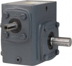 Boston Gear - 1.54 Centerline Distance, 10:1, 175 RPM Output, 1.2 Input Horsepower, 397 Lbs. Max Torque, Speed Reducer - Part No. 715-10-J, 5/8" Shaft Diam, Single Shaft Right, 3.44" High - Americas Industrial Supply