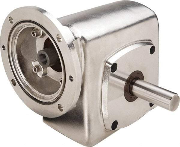 Boston Gear - 2.06 Centerline Distance, 60:1, 29 RPM Output, 0.55 Input Horsepower, 826 Lbs. Max Torque, Speed Reducer - Part No. SSF72160KB5JS, Single Shaft Right, 5/8" Bore, 4.34" High, 56C NEMA - Americas Industrial Supply