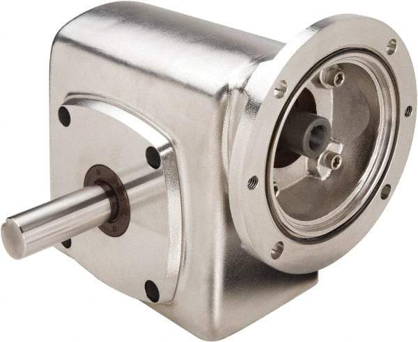 Boston Gear - 1-3/4 Centerline Distance, 60:1, 29 RPM Output, 0.35 Input Horsepower, 527 Lbs. Max Torque, Speed Reducer - Part No. SSF71860KB5GS, Single Shaft Left, 5/8" Bore, 3.81" High, 56C NEMA - Americas Industrial Supply