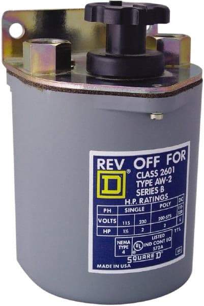 Square D - 250 VDC, 600 VAC Input Volt, Reversing, Drum Switch - CSA, RoHS Compliant, UL Listed - Americas Industrial Supply