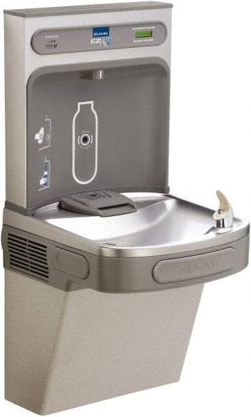 ELKAY - Barrier Free Wall Mounted Water Cooler & Fountain - In-Wall, 20 to 105 psi, 0.20 hp, Stainless Steel - Americas Industrial Supply