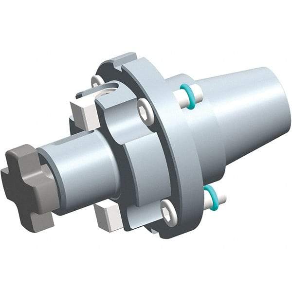 Exsys-Eppinger - ER50 PRECI-FLEX Taper Shank 3/4" Pilot Diam Shell Mill Holder - 1-23/64" Flange to Nose End Projection - Exact Industrial Supply
