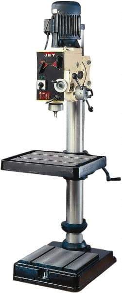 Jet - 10" Swing, Geared Head Drill & Tap Press - 12 Speed, 2 hp, Three Phase - Americas Industrial Supply