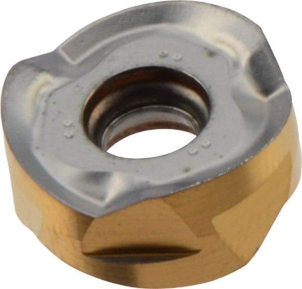 Iscar - H606 RXCU43 AXMP Grade IC330 Carbide Milling Insert - TiCN/TiN Finish, 0.236" Thick, 0.51" Inscribed Circle, 1/4" Corner Radius - Americas Industrial Supply