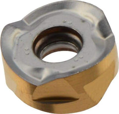 Iscar - H606 RXCU43 AXMP Grade IC330 Carbide Milling Insert - TiCN/TiN Finish, 0.236" Thick, 0.51" Inscribed Circle, 1/4" Corner Radius - Americas Industrial Supply