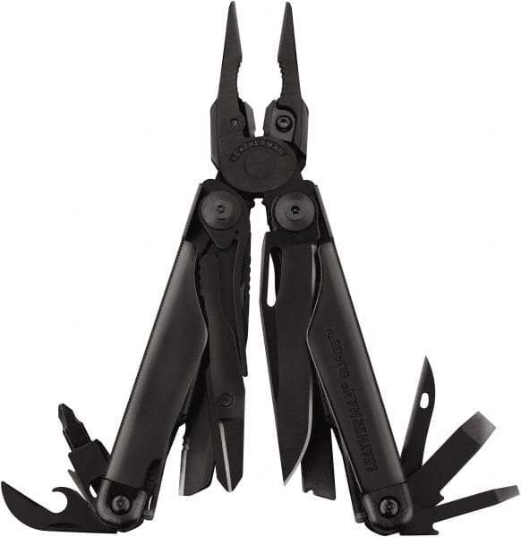 Leatherman - 21 Piece, Multi-Tool Set - Stainless Steel, 7" OAL, 4-3/8" Closed Length - Americas Industrial Supply