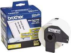 Brother - 3.91" Wide x 2-13/32" Long, White Paper Shipping Label - For Label Maker - Americas Industrial Supply