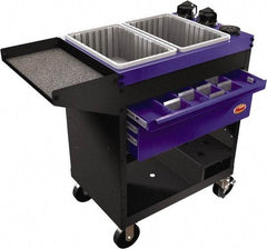 Huot - 18" Wide x 35-1/4" High x 41" Deep, 2 Drawer Tool Cart - 1,000 Lb Capacity, Blue - Americas Industrial Supply