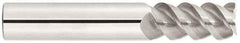 Niagara Cutter - 5/8", 1-1/4" LOC, 5/8" Shank Diam, 3-1/2" OAL, 3 Flute, Solid Carbide Square End Mill - Single End, TiAlN Finish, 60° Helix, Centercutting, Right Hand Cut, Series C360 - Americas Industrial Supply