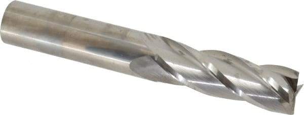 Niagara Cutter - 3/4", 2-1/4" LOC, 3/4" Shank Diam, 5" OAL, 4 Flute, Solid Carbide Square End Mill - Single End, Uncoated, Spiral Flute, 30° Helix, Centercutting, Right Hand Cut, Right Hand Flute, Series C430 - Americas Industrial Supply