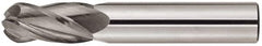 Niagara Cutter - 5/8" Diam, 3/4" LOC, 4 Flute Solid Carbide Ball End Mill - TiAlN Finish, Single End, 3" OAL, 5/8" Shank Diam, Spiral Flute - Americas Industrial Supply